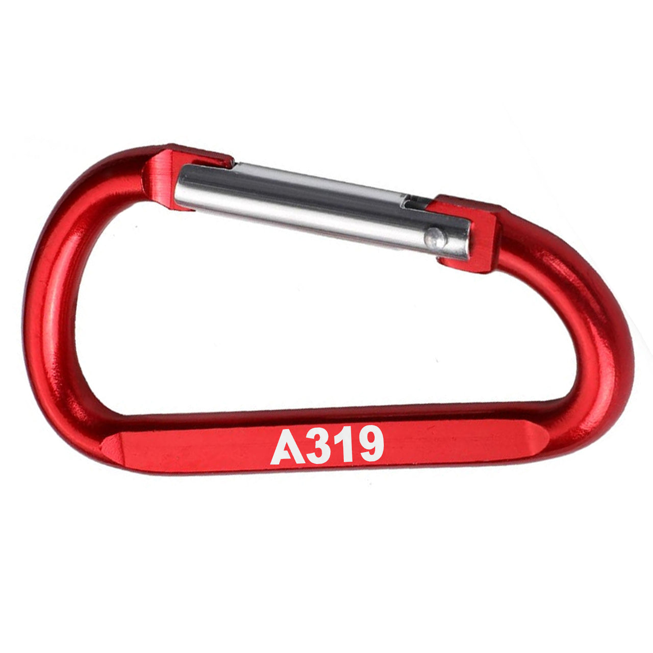 A319 Flat Text Designed Aluminum Alloy Carabiner Key chains