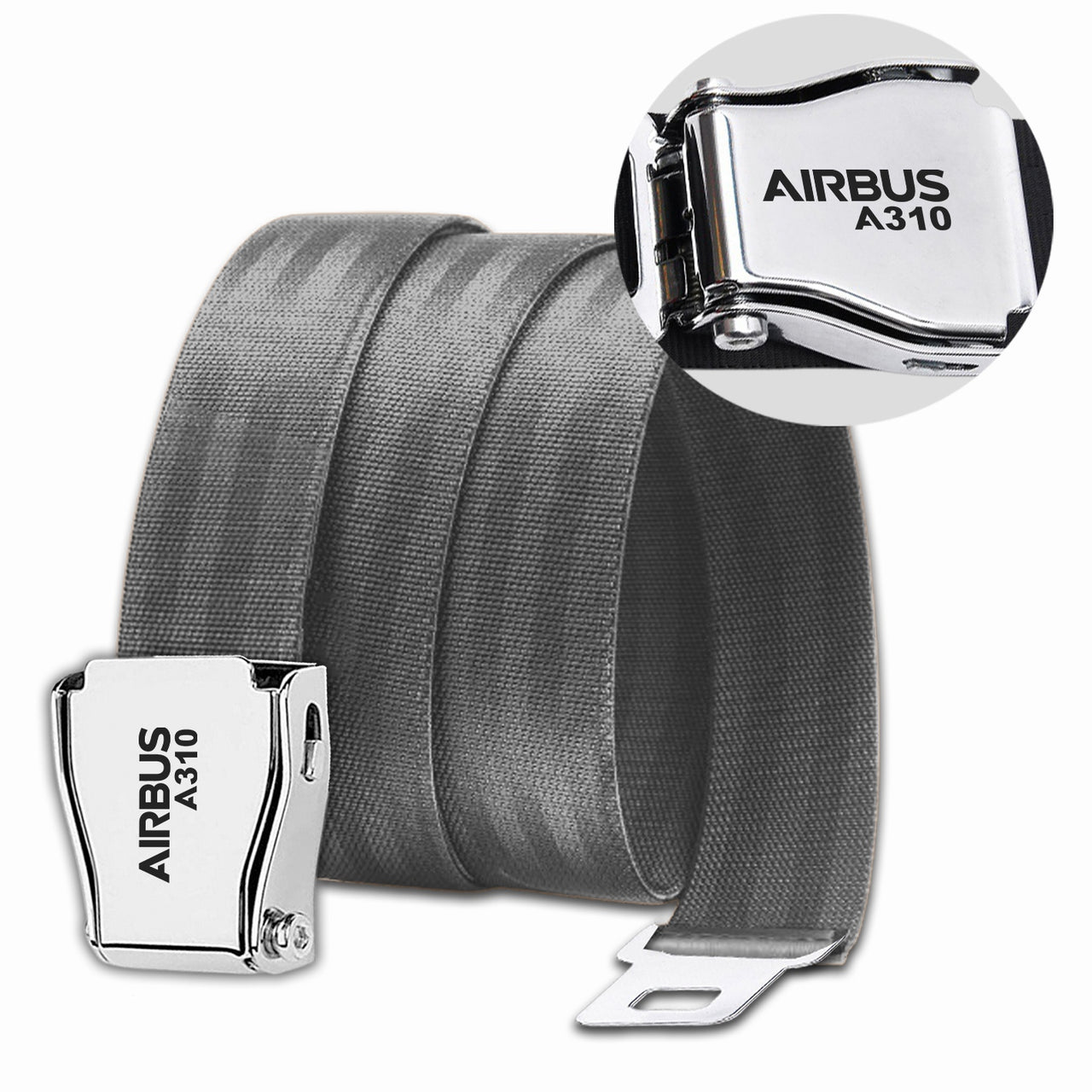 Airbus A310 & Text Designed Fashion Airplane Seat Belts