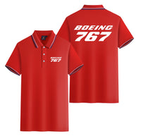 Thumbnail for Boeing 767 & Text Designed Stylish Polo T-Shirts (Double-Side)