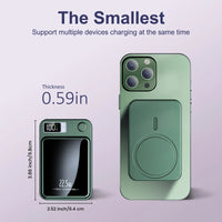 Thumbnail for 10000mAh Magnetic Wireless Power Bank: 22.5W USB-C, Foldable Stand, LED Display