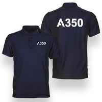 Thumbnail for A350 Flat Text Designed Double Side Polo T-Shirts
