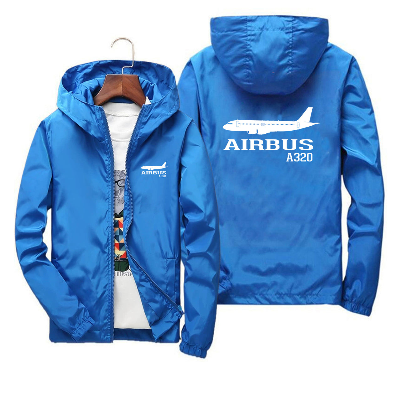 Airbus A320 Printed Designed Thin Windbreaker Jackets