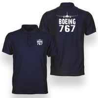 Thumbnail for Boeing 767 & Plane Designed Double Side Polo T-Shirts