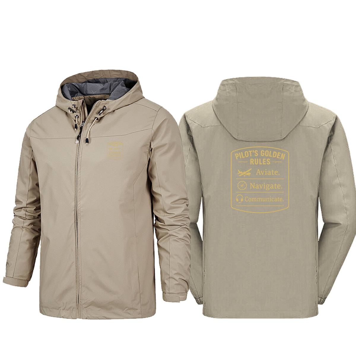 Pilot's Golden Rules Designed Rain Jackets & Windbreakers
