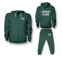 Thumbnail for Amazing Airbus A220 Designed Zipped Hoodies & Sweatpants Set