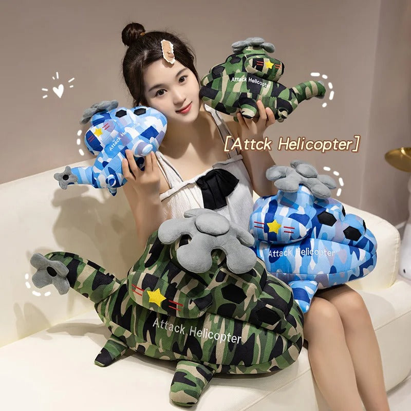 30-70cm Funny Cartoon Warplane Helicopter Plush Toys