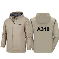 Thumbnail for A310 Flat Text Designed Rain Jackets & Windbreakers