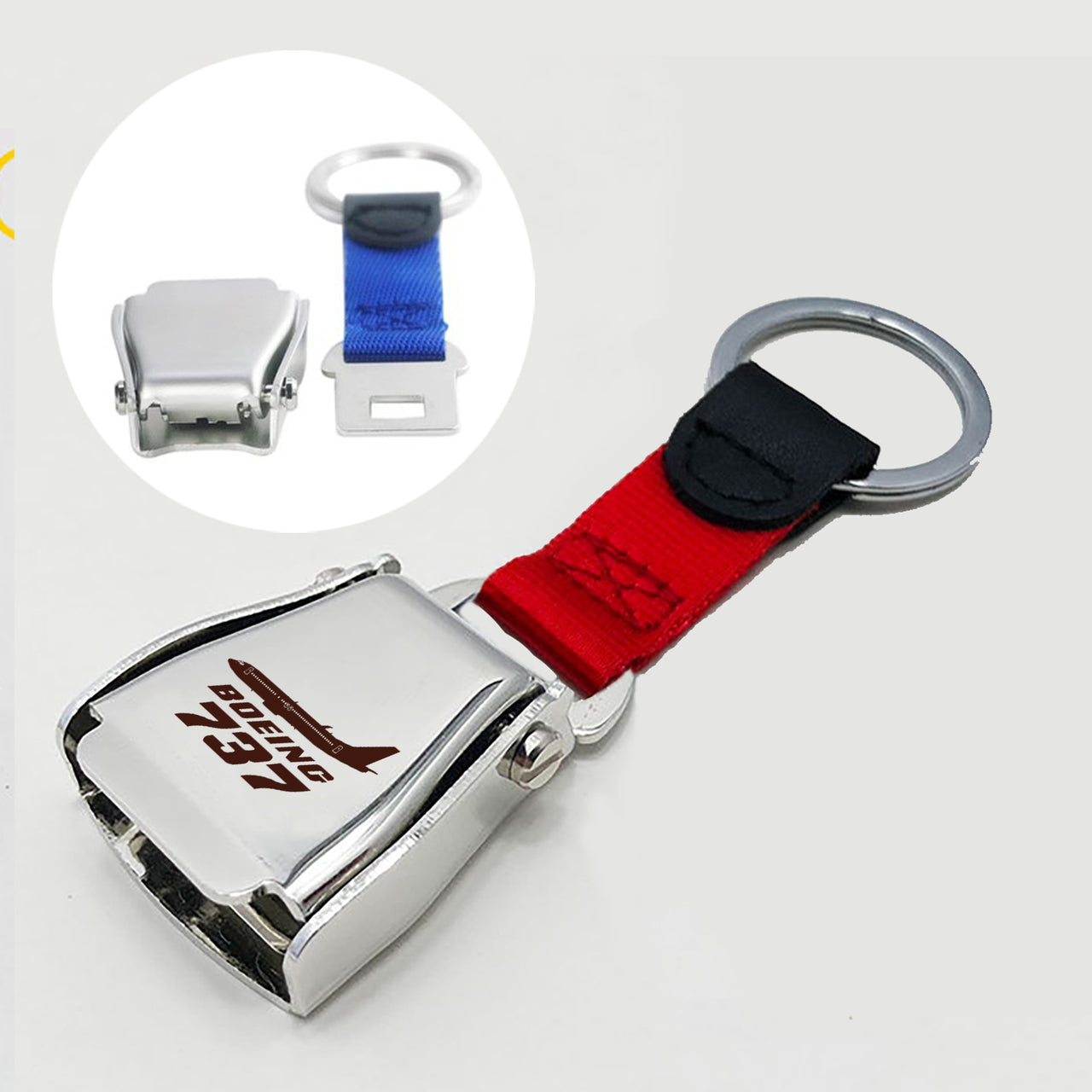 The Boeing 737 Designed Airplane Seat Belt Key Chains