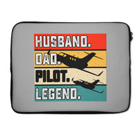 Thumbnail for Husband & Dad & Pilot & Legend Designed Laptop & Tablet Cases