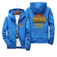 Thumbnail for Retro Airbus A330 Designed Thin Windbreaker Jackets