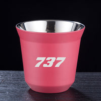 Thumbnail for 737 Flat Text Designed Double Wall Stainless Steel Coffee Mugs