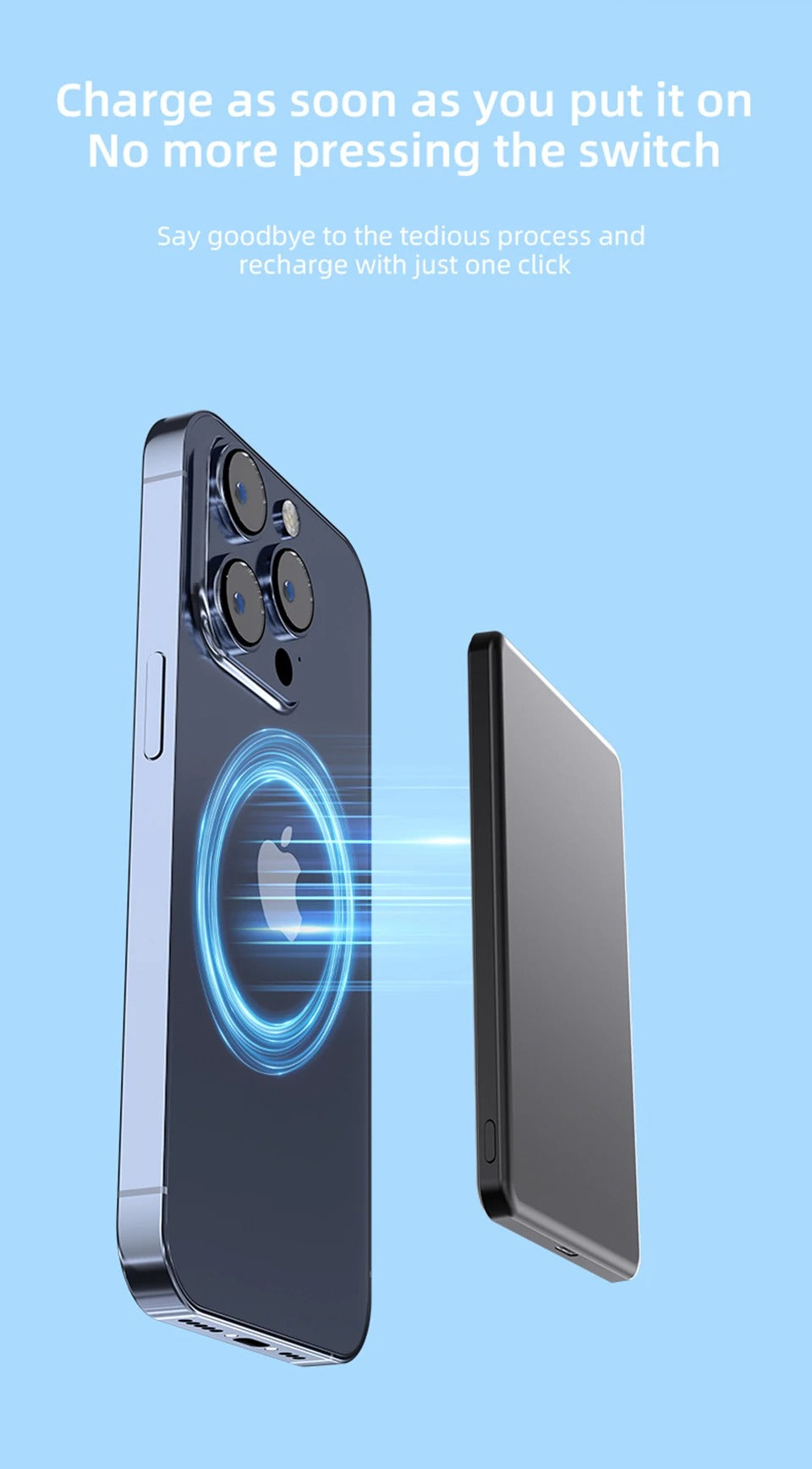 5000mAh 15W Magnetic Wireless Power Bank for Magsafe