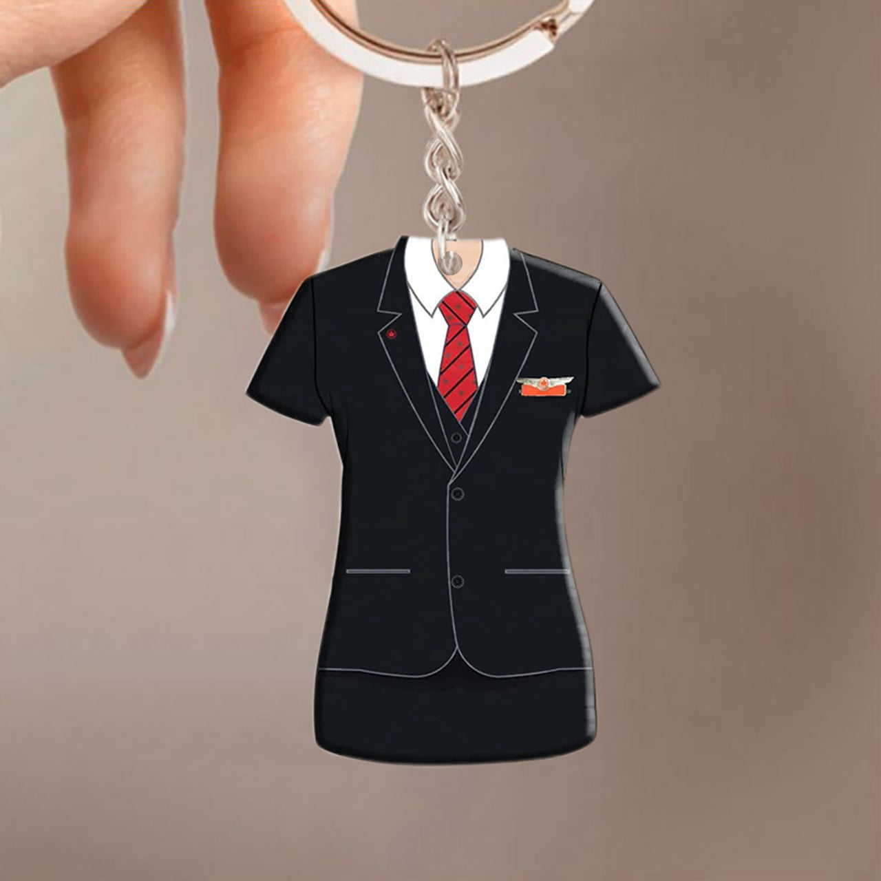 Air Canada Uniform Acrylic Keychain
