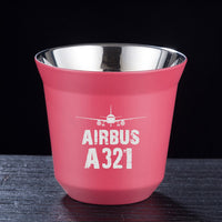 Thumbnail for Airbus A321 & Plane Designed Double Wall Stainless Steel Coffee Mugs