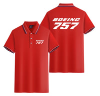 Thumbnail for Boeing 757 & Text Designed Stylish Polo T-Shirts (Double-Side)