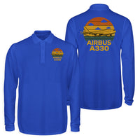 Thumbnail for Retro Airbus A330 Designed Long Sleeve Polo T-Shirts (Double-Side)