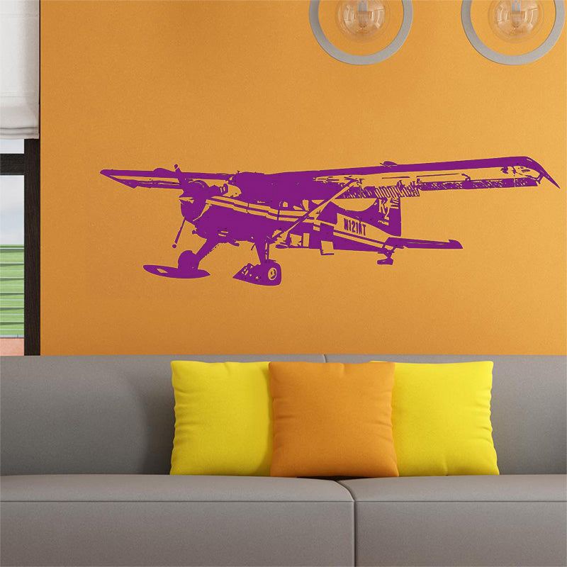 Amazing Snow Aircraft Designed Wall Sticker