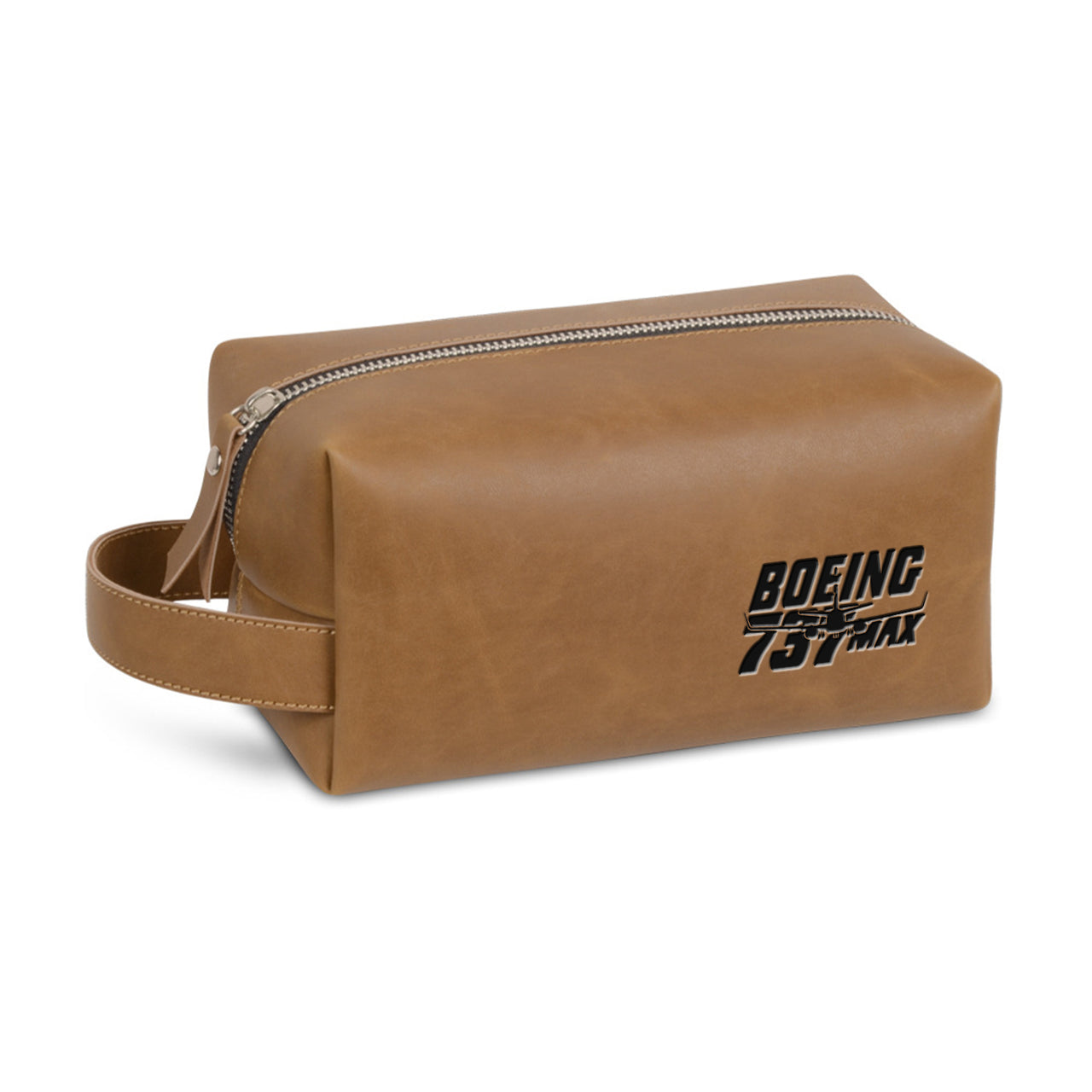 Amazing 737 Max Designed Leather Clutch Toiletry Bag