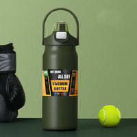 Thumbnail for Portable Thermos with Straw Outdoor Sport 304 Stainless Steel Thermal Mug Tumbler Travel Outdoor Vacuum Flasks Hot Water Bottle