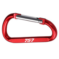 Thumbnail for 757 Flat Text Designed Aluminum Alloy Carabiner Key chains