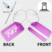 Thumbnail for Boeing 747 & Text Designed Fashion Metal Luggage Tags