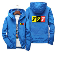 Thumbnail for Flat Colourful 777 Designed Thin Windbreaker Jackets