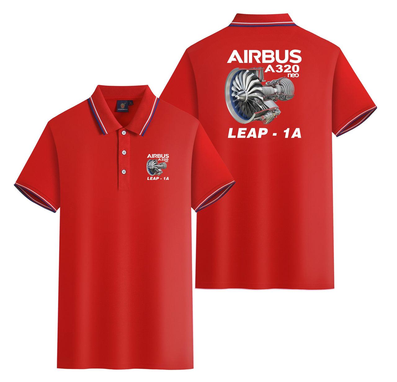 Airbus A320neo & Leap 1A Designed Stylish Polo T-Shirts (Double-Side)