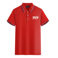 Thumbnail for Boeing 777 & Text Designed Stylish Polo T-Shirts