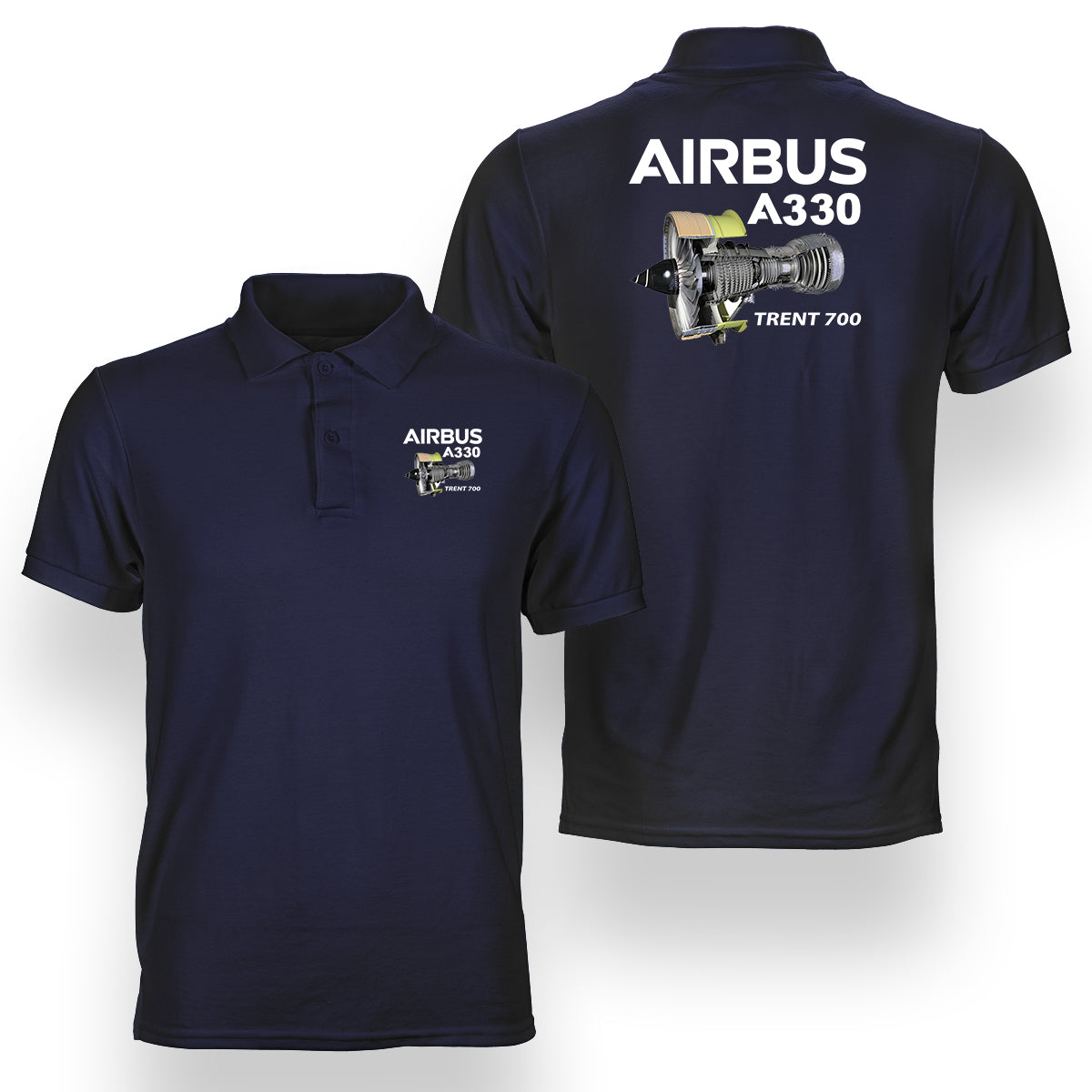 Airbus A330 & Trent 700 Engine Designed Double Side Polo T-Shirts