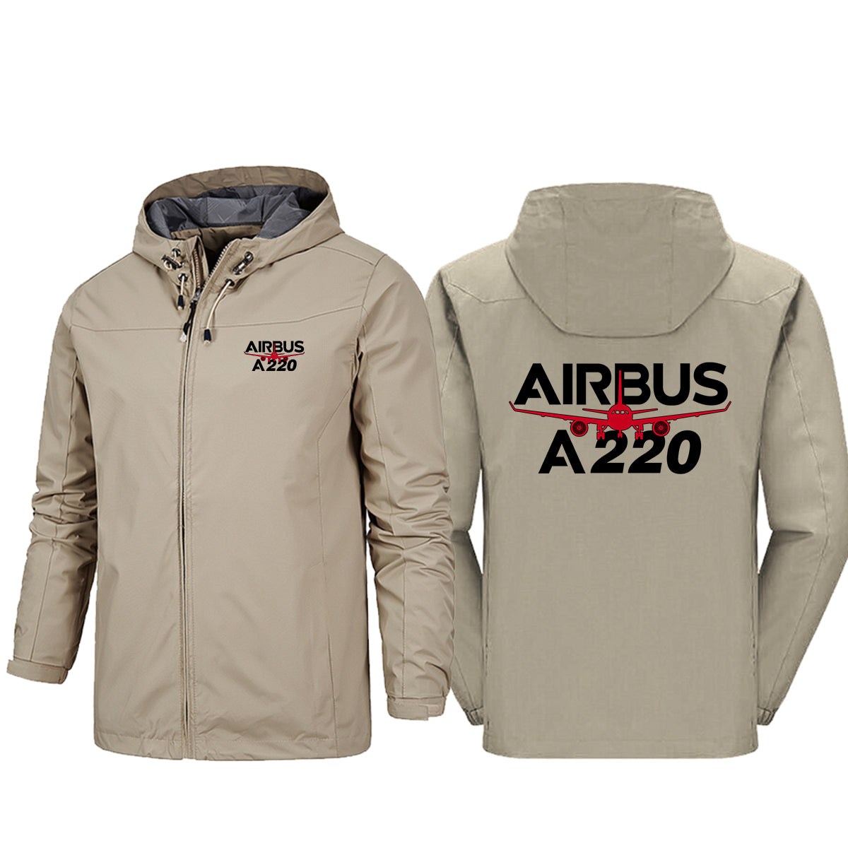 Amazing Airbus A220 Designed Rain Jackets & Windbreakers