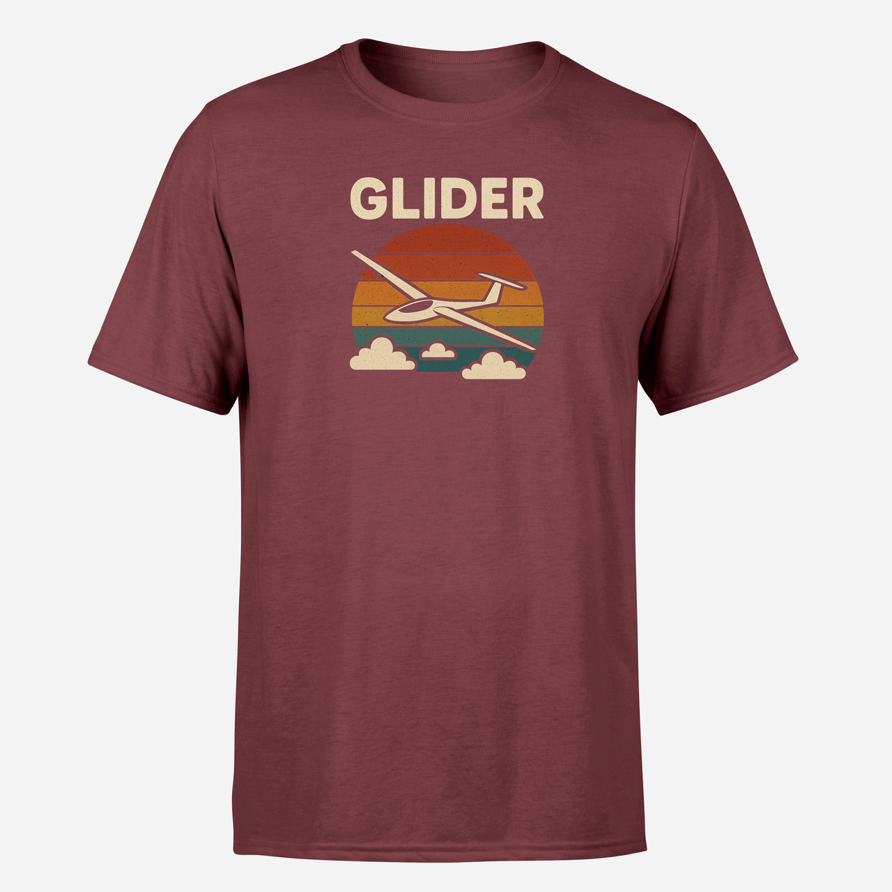 Retro I Love Gliding Design Super Quality T-Shirts