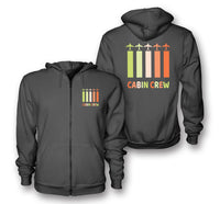 Thumbnail for Colourful Cabin Crew Designed Zipped Hoodies