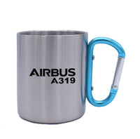 Thumbnail for Airbus A319 & Text Designed Stainless Steel Outdoors Mugs