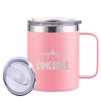 Thumbnail for Concorde & Plane Designed Stainless Steel Laser Engraved Mugs