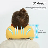 Thumbnail for Elastic Foldable Inflatable U-Shaped Neck Pillow for Airplanes