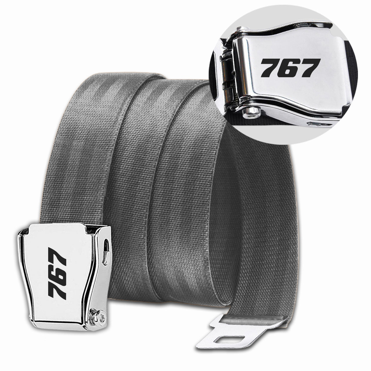 767 Flat Text Designed Fashion Airplane Seat Belts