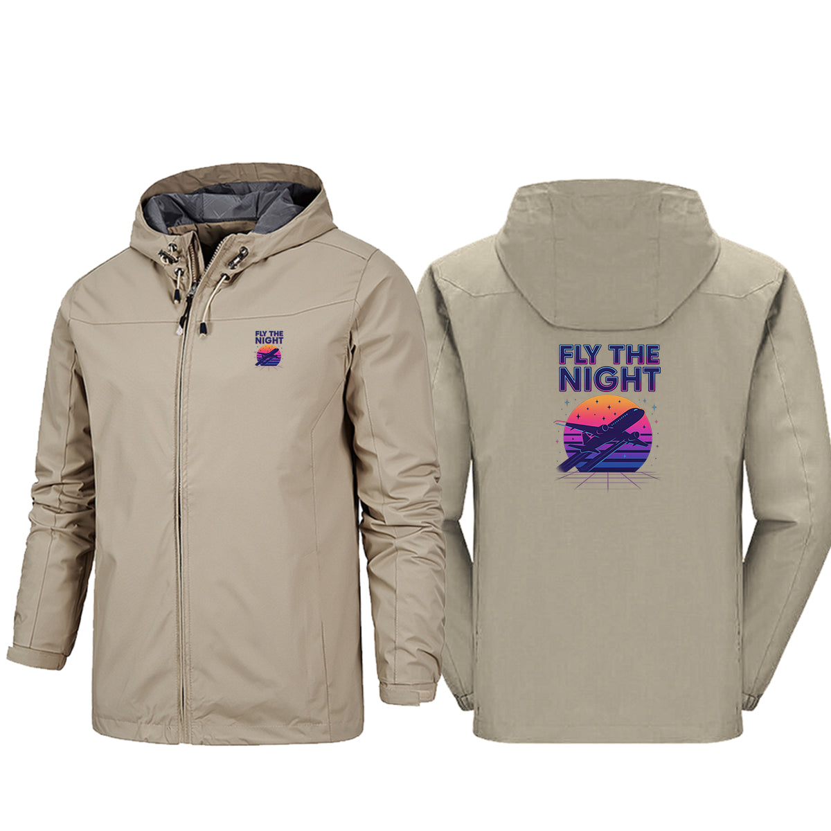 Fly The Night Designed Rain Jackets & Windbreakers
