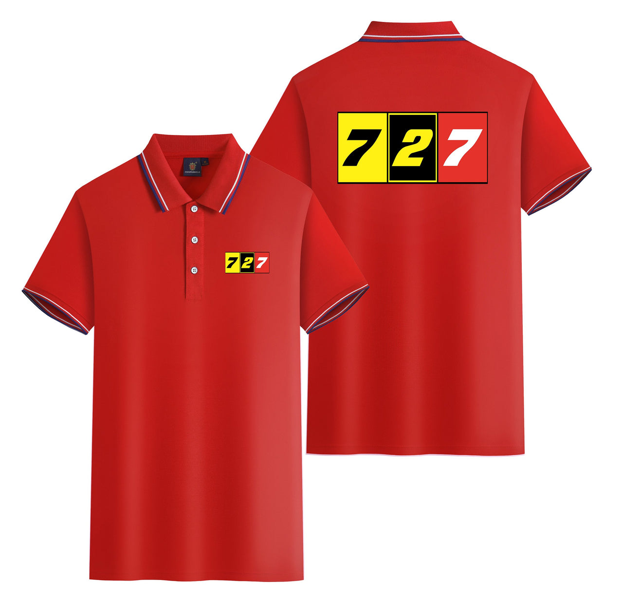 Flat Colourful 727 Designed Stylish Polo T-Shirts (Double-Side)