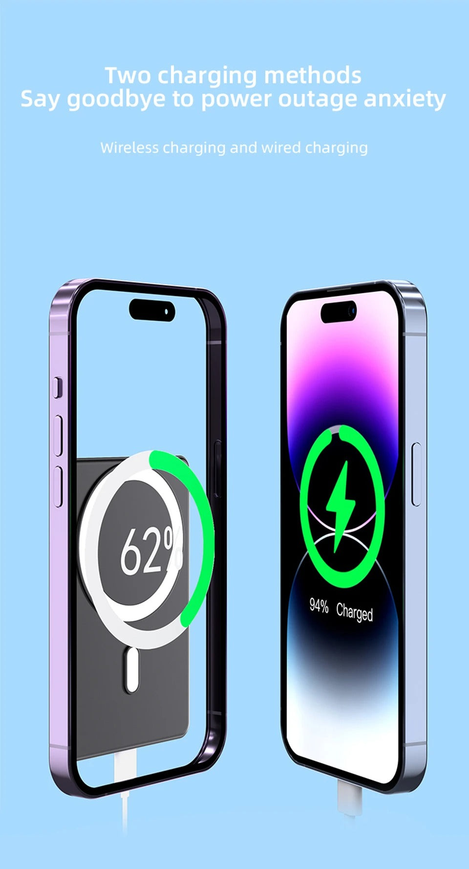 5000mAh 15W Magnetic Wireless Power Bank for Magsafe