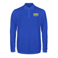 Thumbnail for Pilot & Badge Designed Long Sleeve Polo T-Shirts