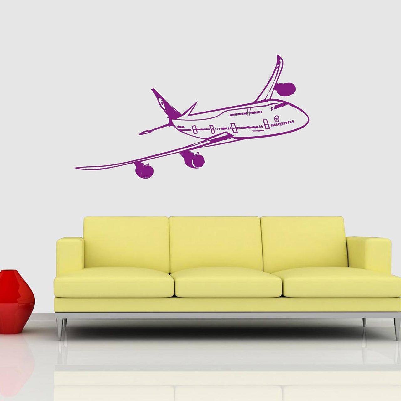 Cruising Beautiful Boeing 747 Designed Wall Sticker