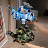 Thumbnail for 30-70cm Funny Cartoon Warplane Helicopter Plush Toys