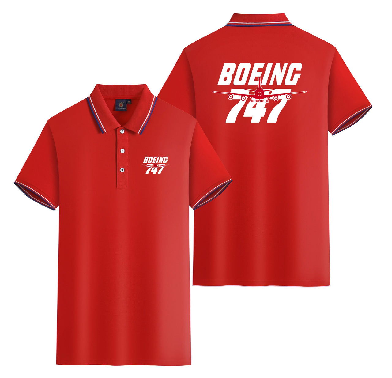 Amazing Boeing 747 Designed Stylish Polo T-Shirts (Double-Side)