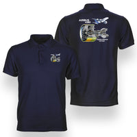 Thumbnail for Airbus A380 & GP7000 Engine Designed Double Side Polo T-Shirts
