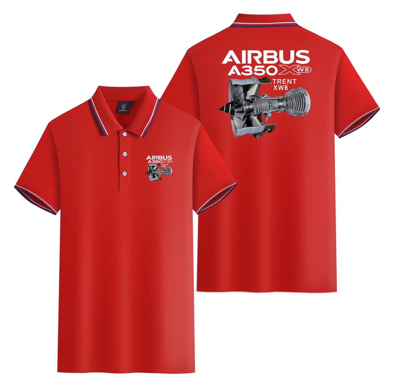 Airbus A350 & Trent Wxb Engine Designed Stylish Polo T-Shirts (Double-Side)