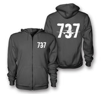 Thumbnail for Boeing 737 Designed Designed Zipped Hoodies