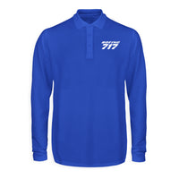 Thumbnail for Boeing 717 & Text Designed Long Sleeve Polo T-Shirts