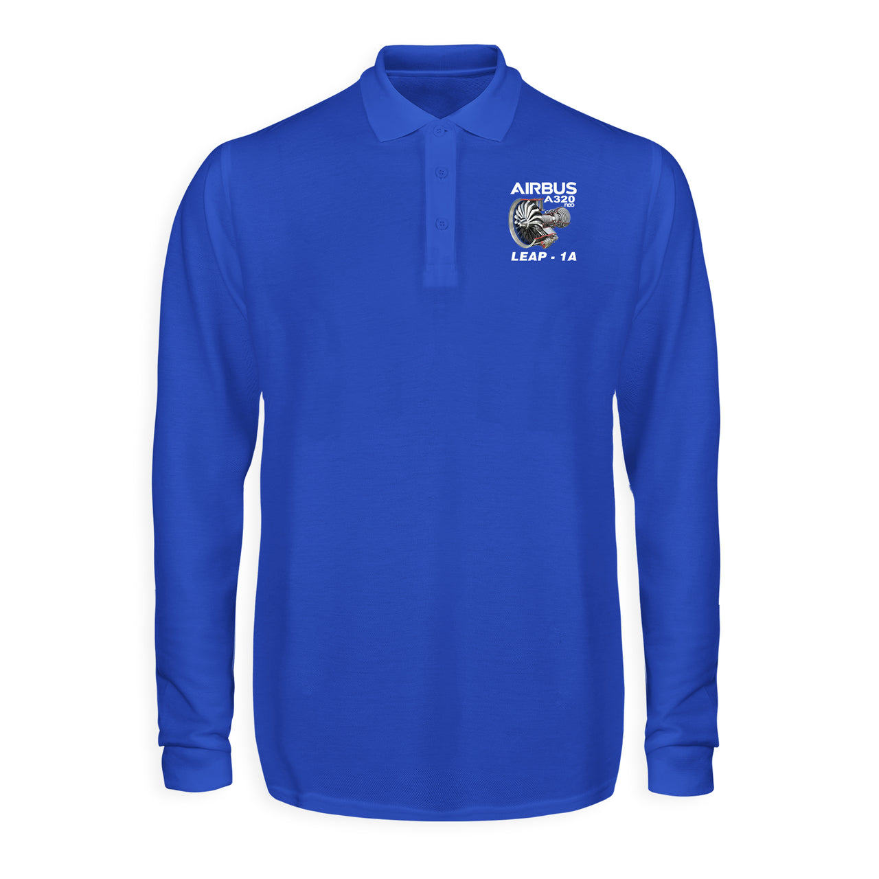 Airbus A320neo & Leap 1A Designed Long Sleeve Polo T-Shirts