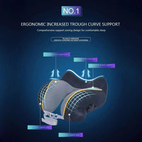 Thumbnail for Elastic Foldable Inflatable U-Shaped Neck Pillow for Airplanes