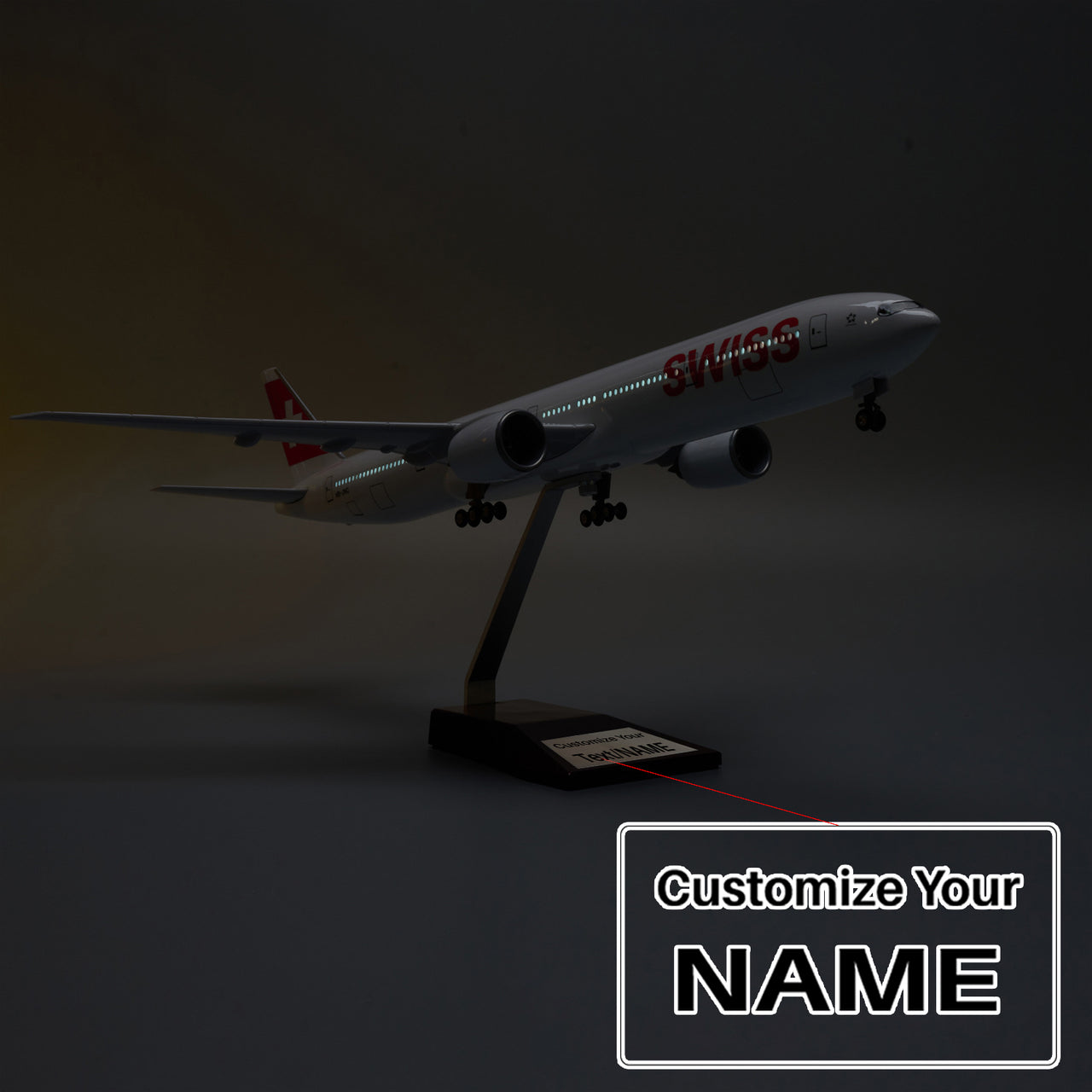 Swiss International Air Lines Boeing 777 Airplane Model (1/157 Scale 47cm)